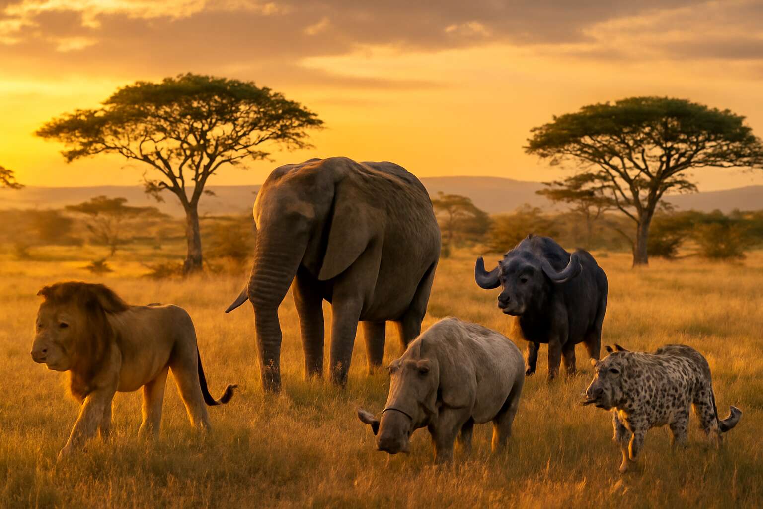 where are the big five in africa