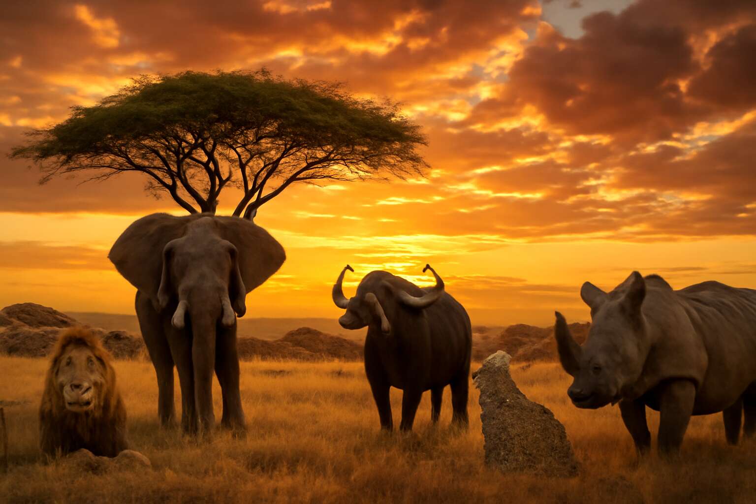 big five of africa wildlife