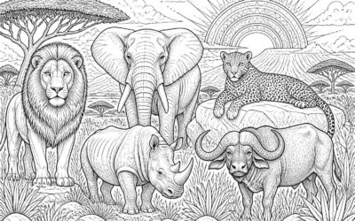 Spark Creativity with Big Five Colouring Pages.